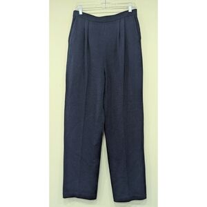 St. John Basics Navy Blue Santana Knit Pull On Pants Size 10